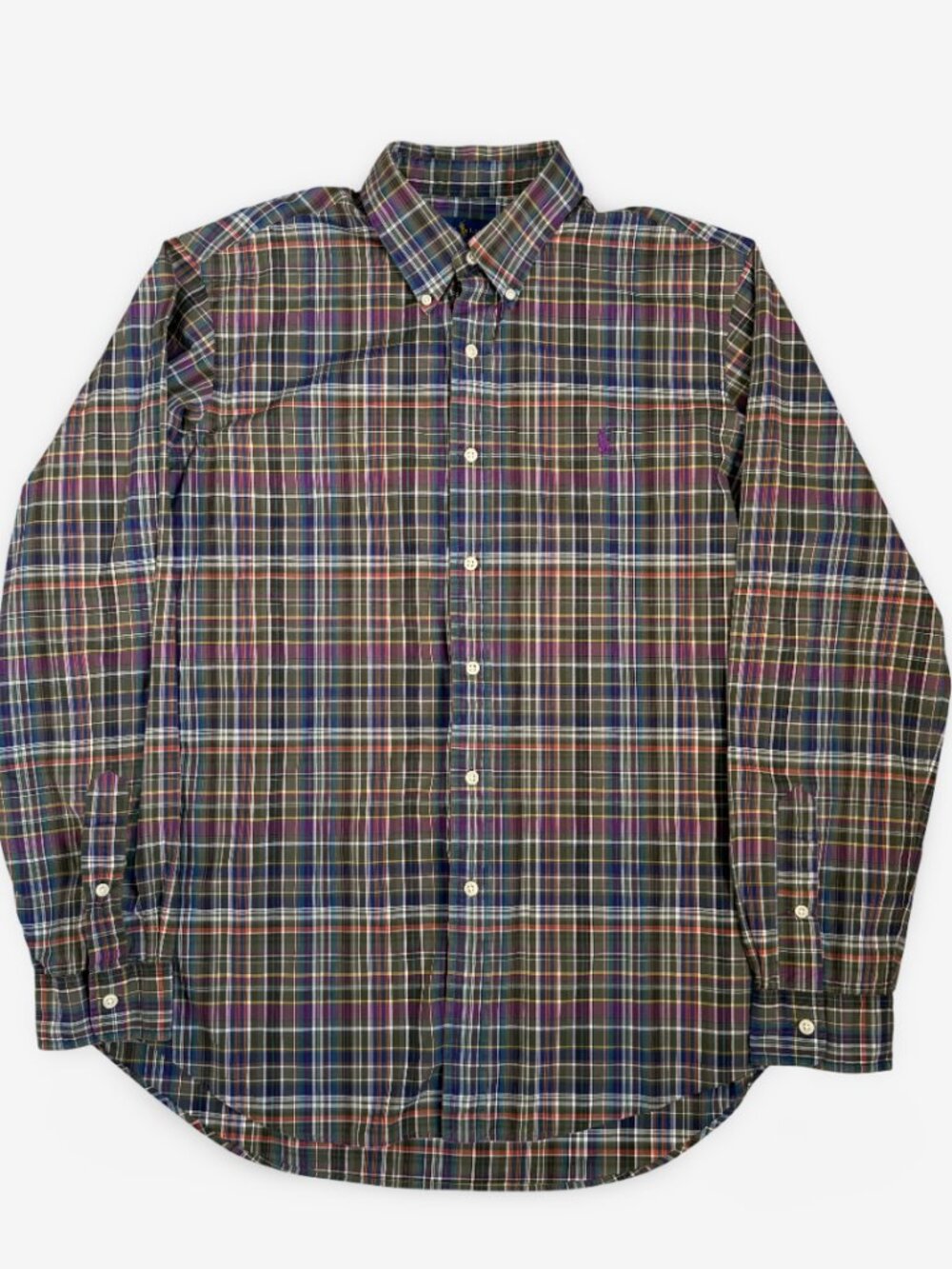 Vintage Polo Ralph Lauren Brown Checkered Button Up Shirt